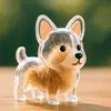 White Standing corgi