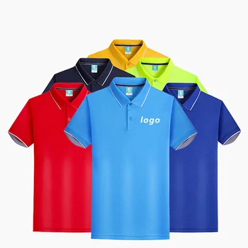 High Quality Custom Logo Print Polyester Men's Polo Shirt Quick Dry Polo Shirt Dry Fit Breathable Golf Polo Shirt for Men