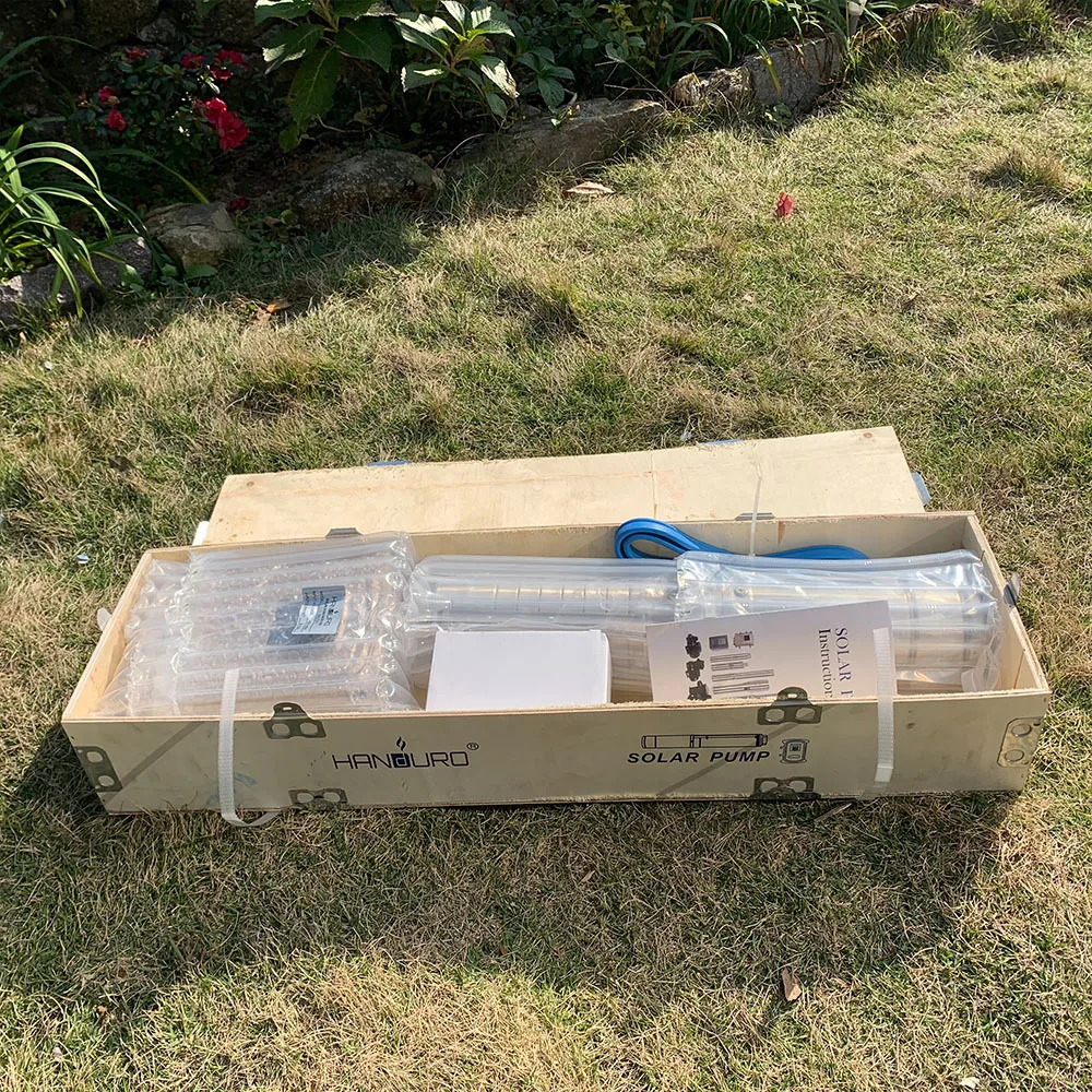 220v 1500w 203m 4.5m 3/ч высокого давления AC/DC глубокий колодец водяная насосная система на солнечной батарее