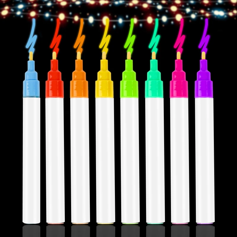 Новый креативный 8 видов цветов светящийся в темноте маркер персонализированный для рисования детей своими руками