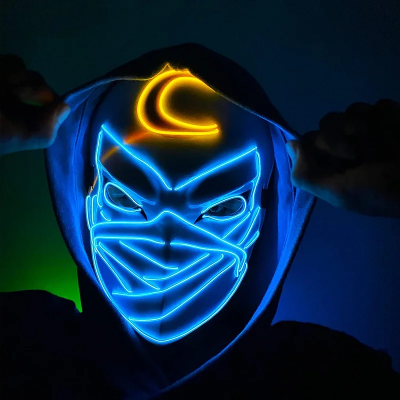 Masque Halloween LED double Néon | La Purge