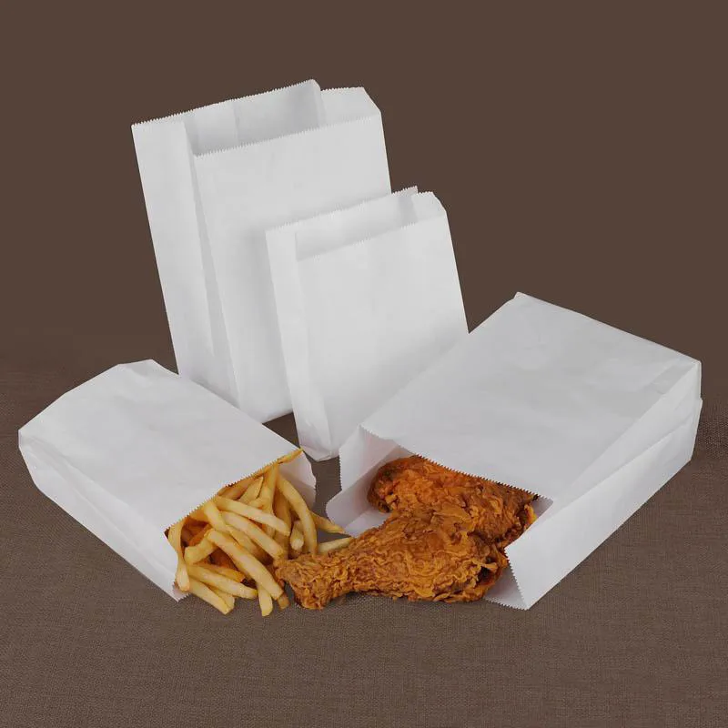 Brand Paper Bag Food Package Kraft White