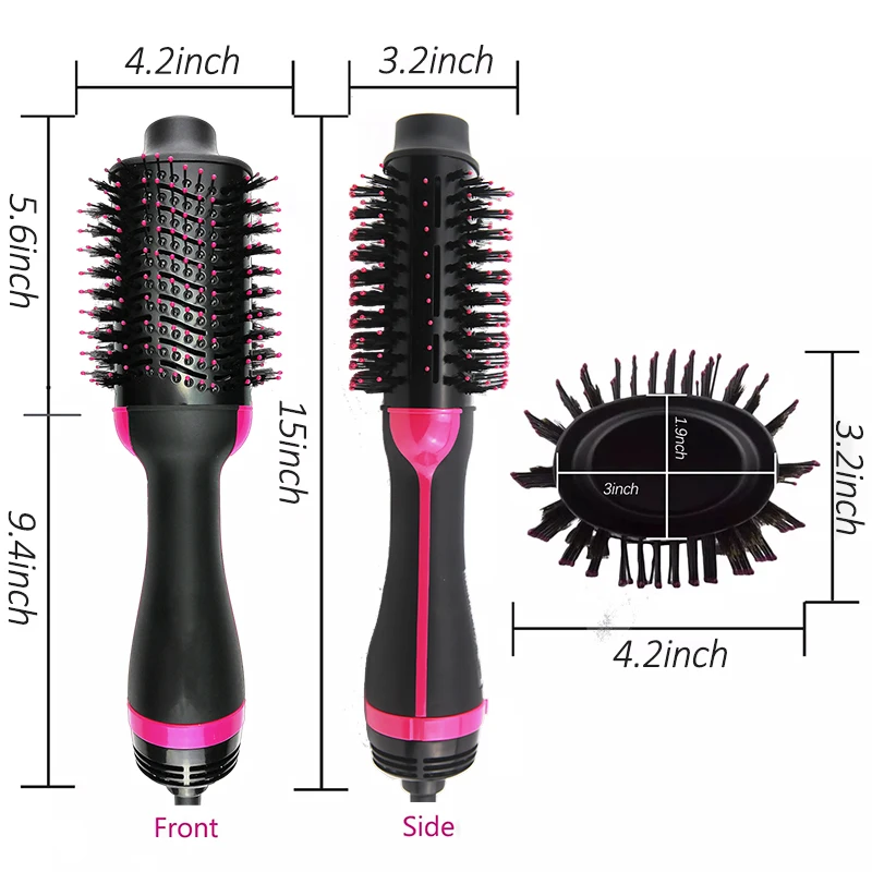 サロンヘアドライヤー1200W電気熱風ブラシコールドクインドヘア