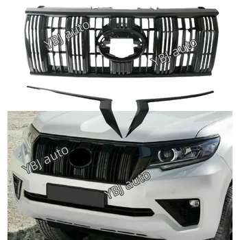 YBJ car accessories ABS Material Front Grille GT FJ150 Body Kits FJ120 Grille For Toyota Prado 2018-2021 LC150 Black Grille