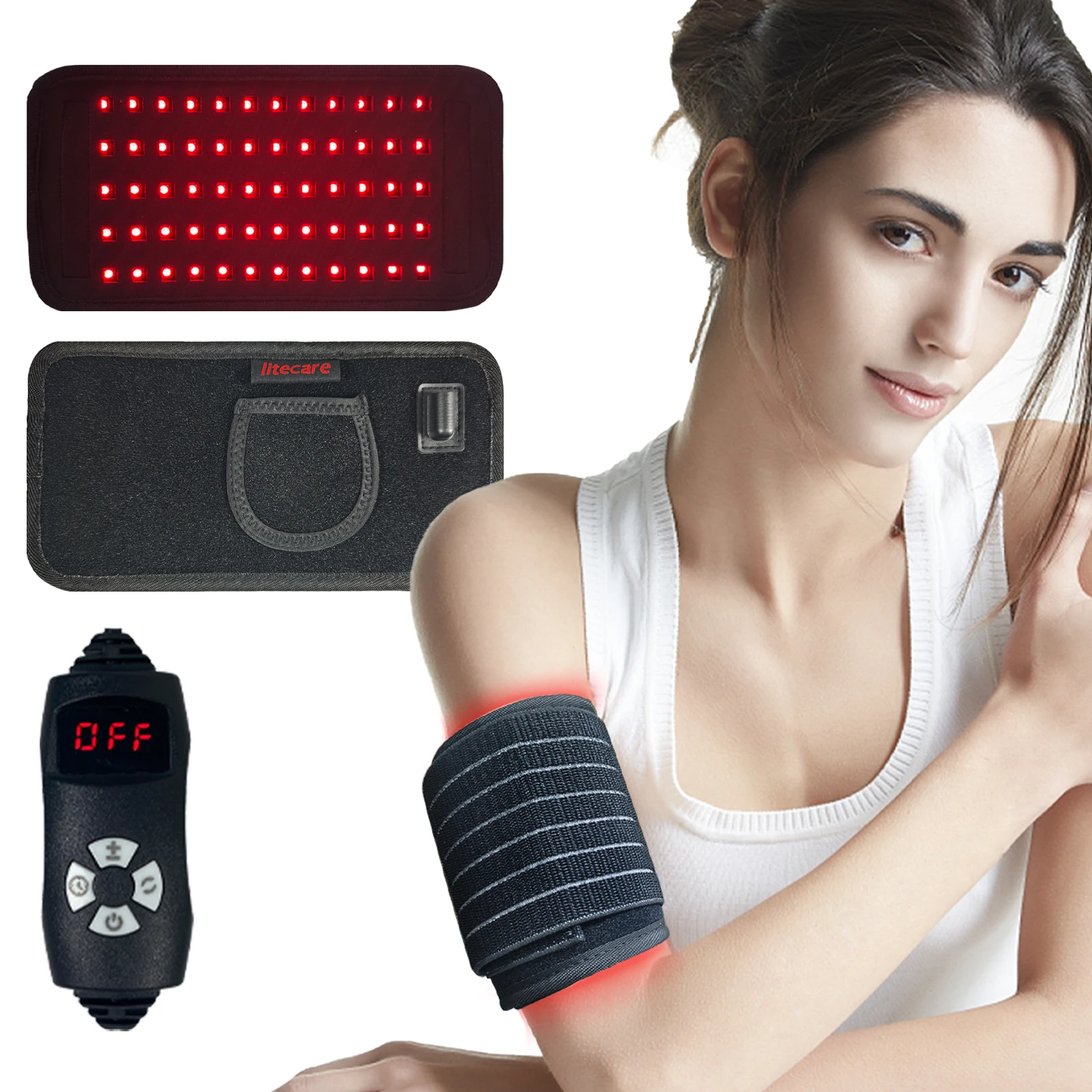 2024 home use 25x13cm mini size portable 660nm 850nm pain relief red light therapy pad supplier