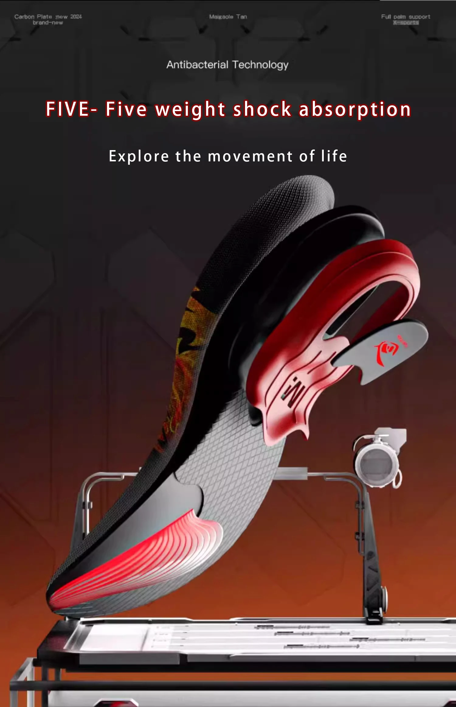 Professional Basketball Badminton Sports Insoles for Men Women Strong Arch Support Anti-Rollover Feature Shoe TPR EVA PU