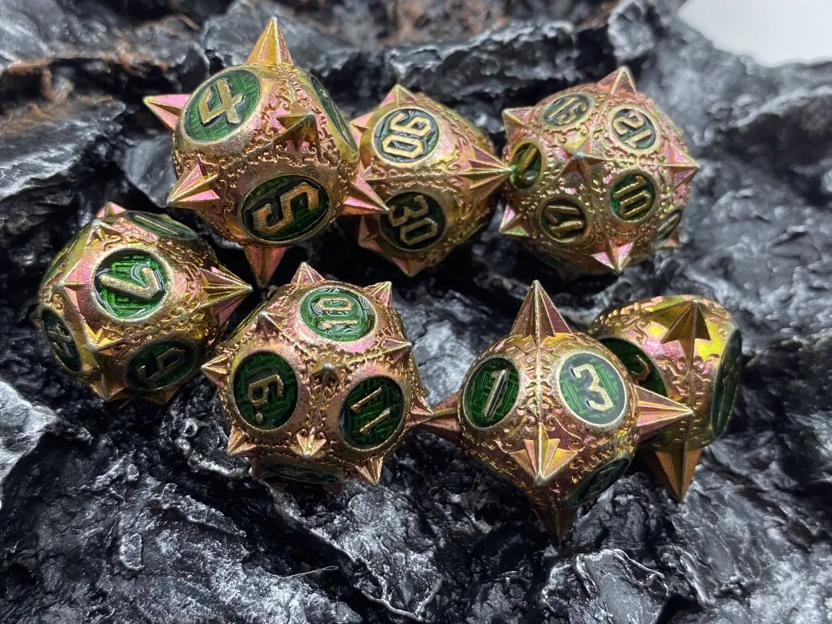 Metal Dice Set Dnd Dice D&d Dice Rpg Dungeons & Dragons Game Polyhedral