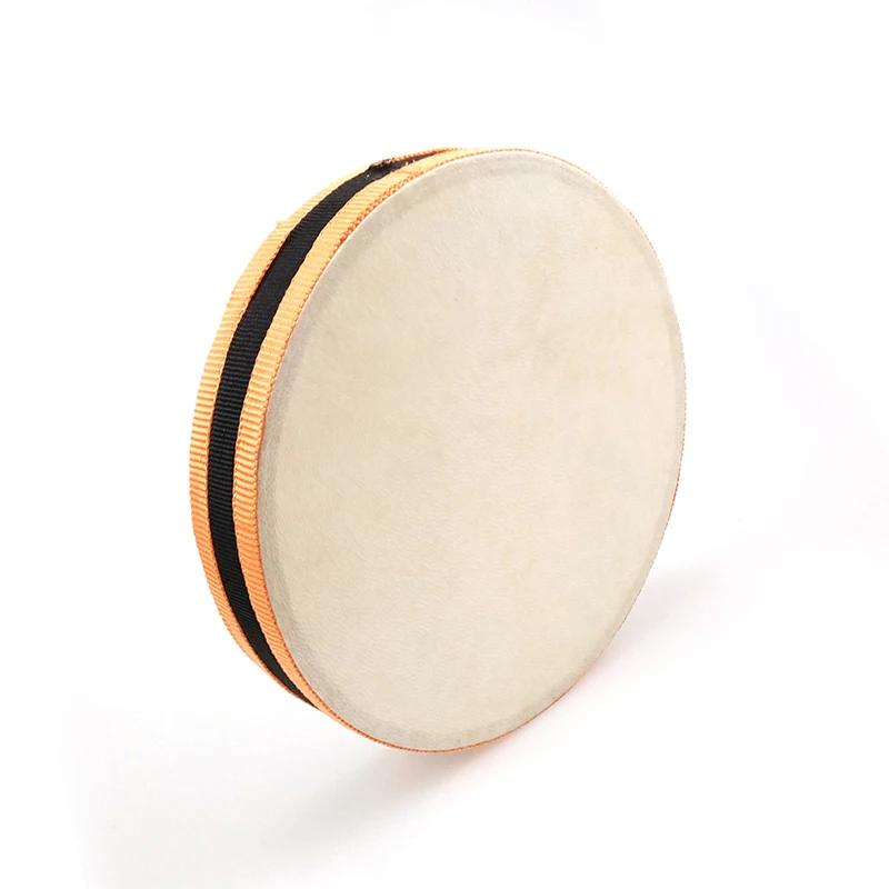 Новый деревянный Тамбурин, ручной барабан, игрушка/Колокольчик/музыкальный инструмент для детей, кожевенный дублер, инструментальный музыкальный ручной барабан