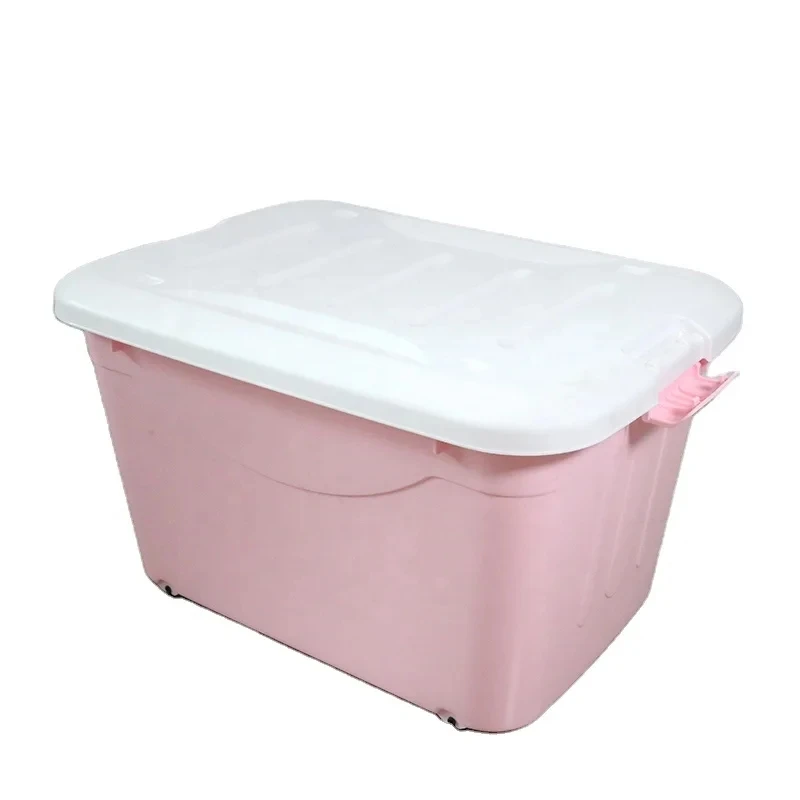 Saklawang Mabigat na Gawaing Domestic na Malaking Kapasidad Toy Container 60L-140L Storage Boxes With Lid Handle