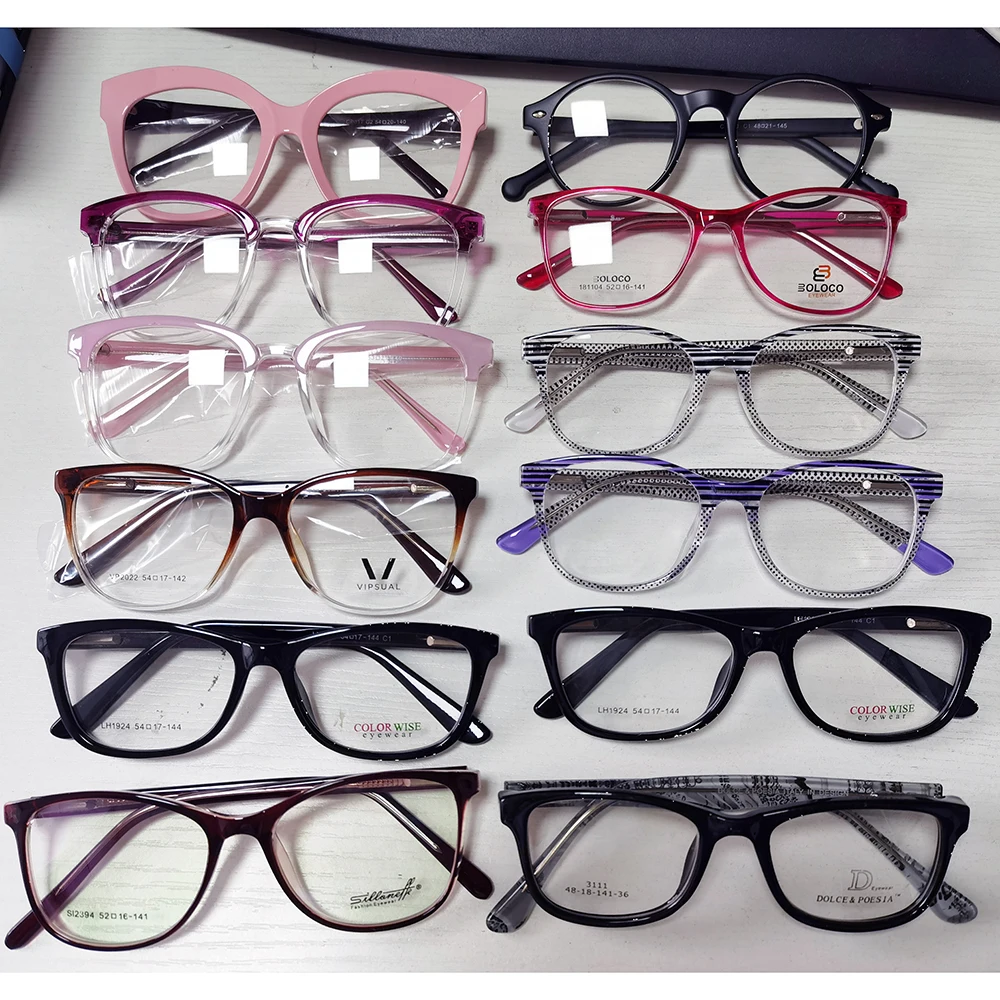 Assorted Plastic Optical Eyeglasses Frames in Mixed Styles and Colors Quick  Delivery Clearance Stock Cheap Price for Adults