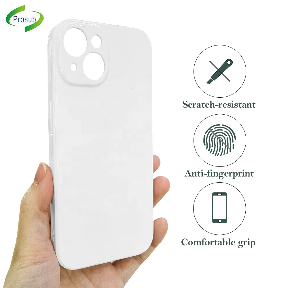 Prosub 3D PBT Blank Sublimation Cell Mobile Phone Case for Iphone 14 13 12 Series Full Edge Shockproof Custom Print Cover