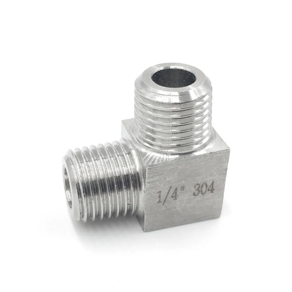 BSP NPT G Stainless Steel Male Thread Elbow 90 Degree High Pressure Pipe Fitting