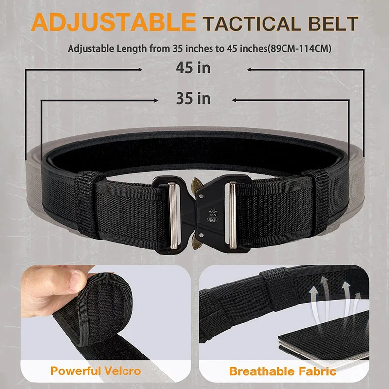 High Quality Premium Adjustable Tactical Duty Belt Set High Density Material Nylon Adjustable Quick-Release Tactical Belt