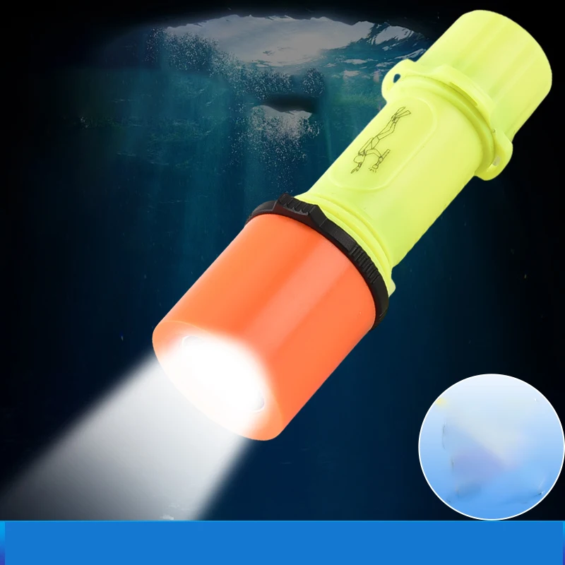 Dual-Use IP68 LED Flashlight Multi-Purpose for Land and Water USB Charging for Emergency and Outdoor Exploration
