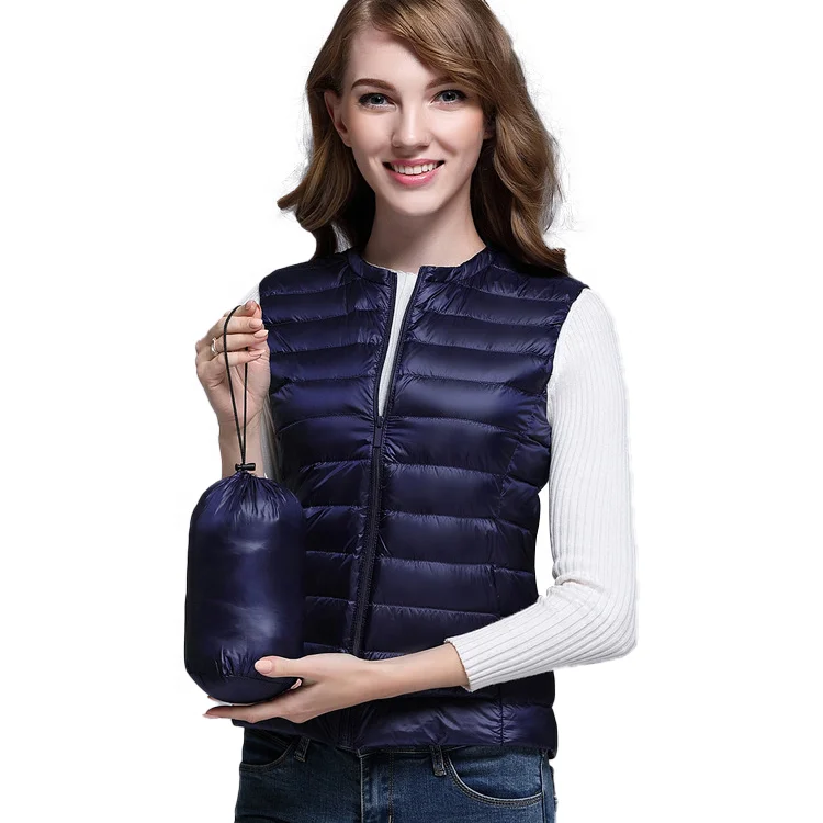 
Factory direct fashion winter plus size sleeveless waistcoat padded women down vests 