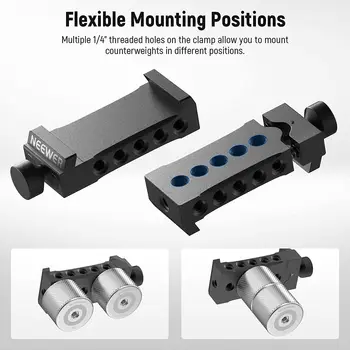 NEEWER Gimbal Counterweights and Clamp Kit, Compatible with   Ronin RS4 Pro RS4 RS3 Pro RS3 RS2 RSC2 ZHIYUN Crane 2S 3S detail image