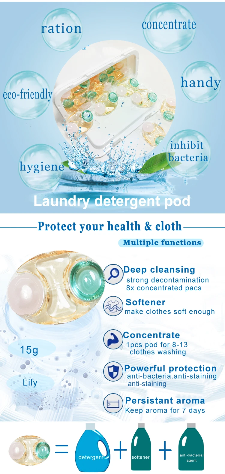 promotion eco friendly natural fresh clean & clean laundry dash detergent liquid gel pod laundry china laundry detergent