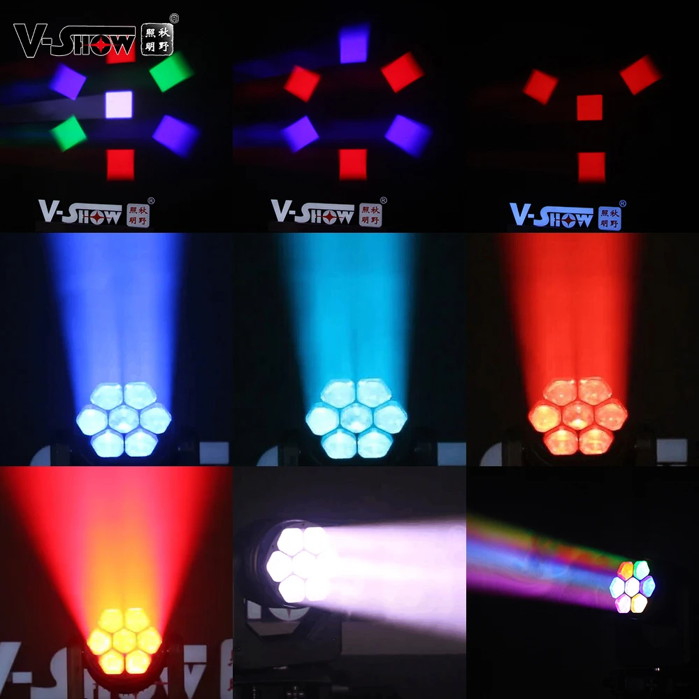 VSHOW Pro Bee Eyes LEDムービングヘッドライトR740L 7個 40w RGBW