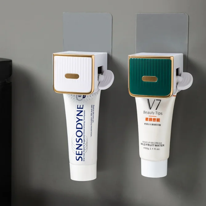Wall-Mounted Toothpaste Dispenser & Squeezer