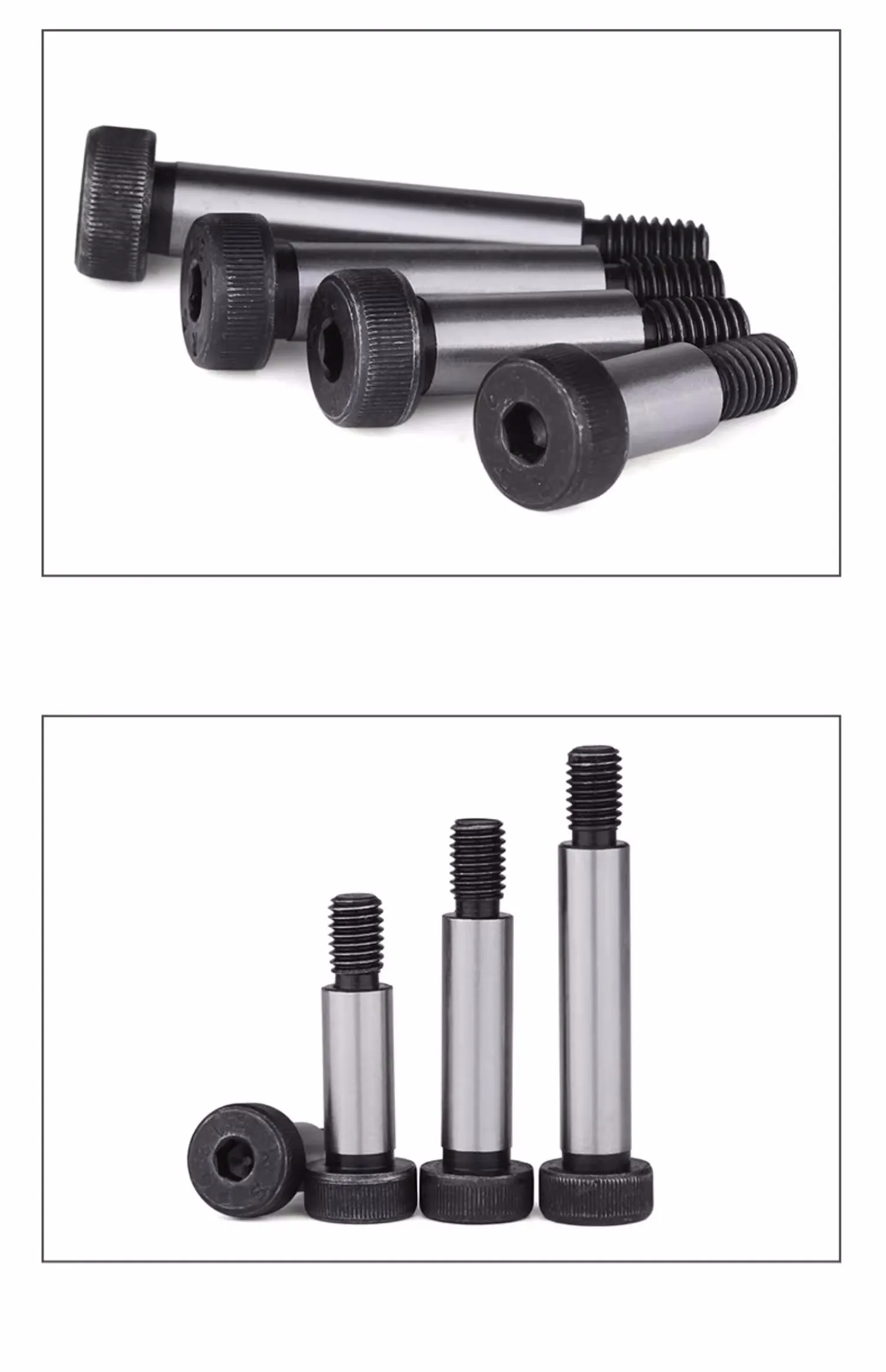 Alloy Steel 12.9 Grade Hexagon Allen Head Step Screw Black Oxide Finish ...