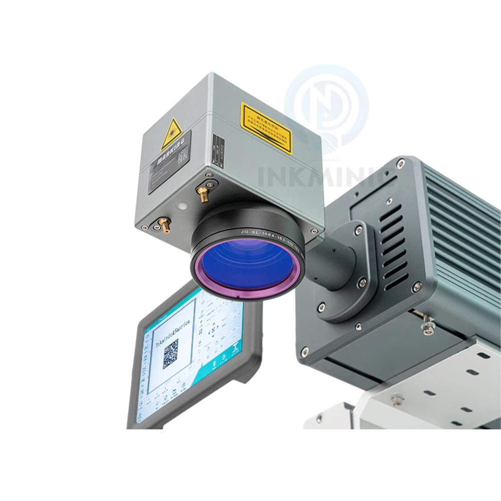 Flying Engraving Device Mark QR Code Text CO2 Coherent CRD BC 30W 40W 60W  Laser Marking Machine for Food Drink Production Line