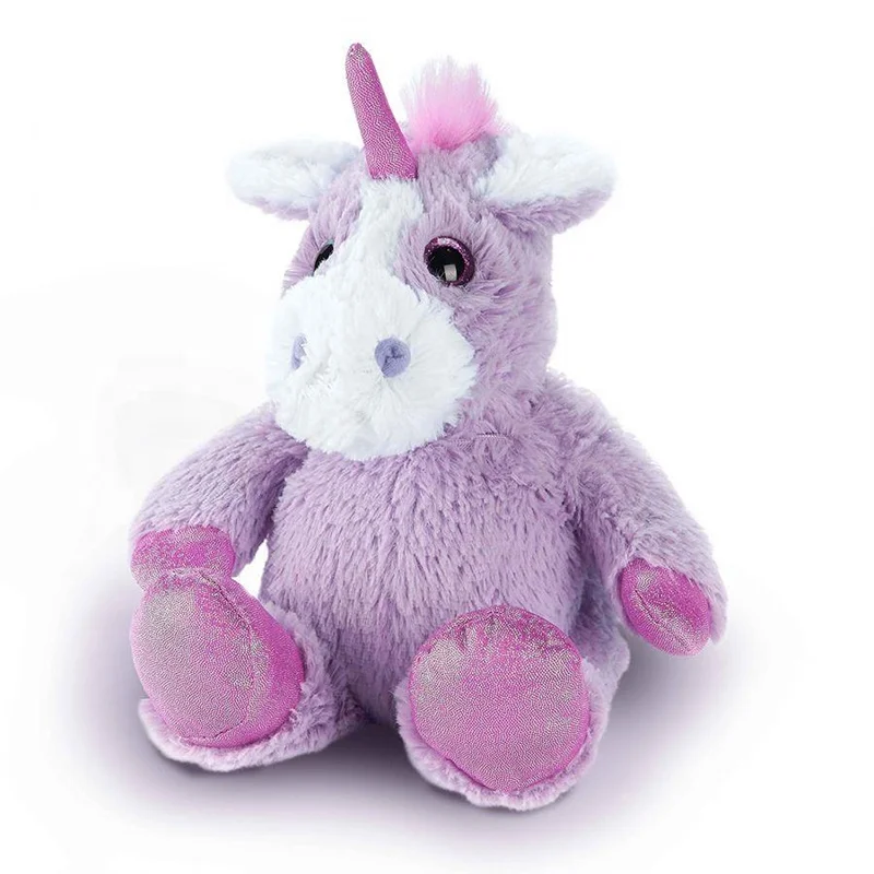 Hot Water Bottle With Rainbow Coloured Faux Fur Unicorn Design Cover - View #10