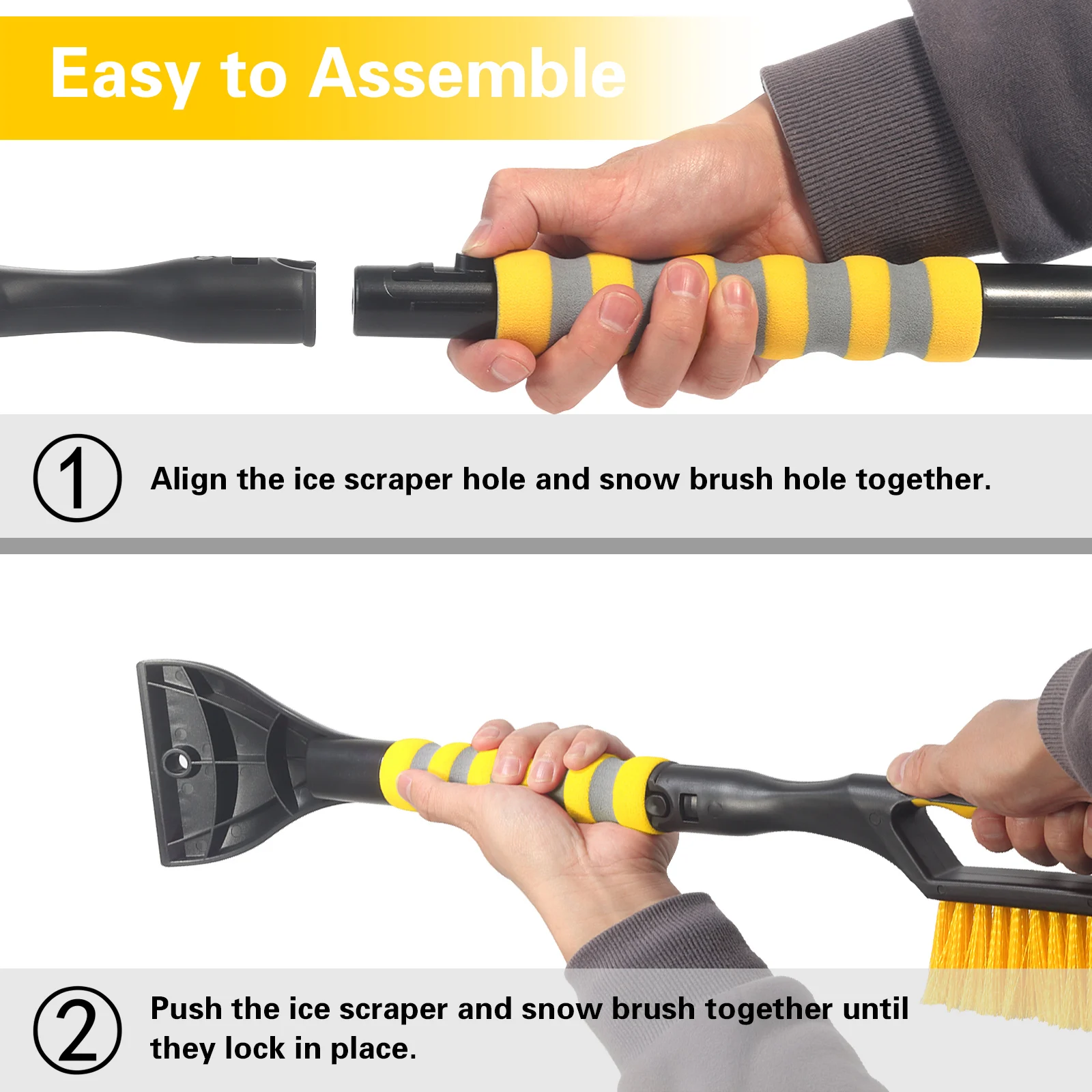 2 in 1 New Design 26inch Snow Brush and Ice Scraper for Car Windshield Window Scraper Deicer for Car SUV and Truck