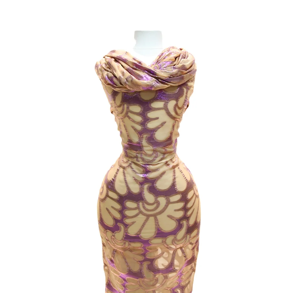 FAREASTEX Plain Color Silk Garbasaar Silk Jacquard With Metallic for Somali Wedding Somali Party Dress