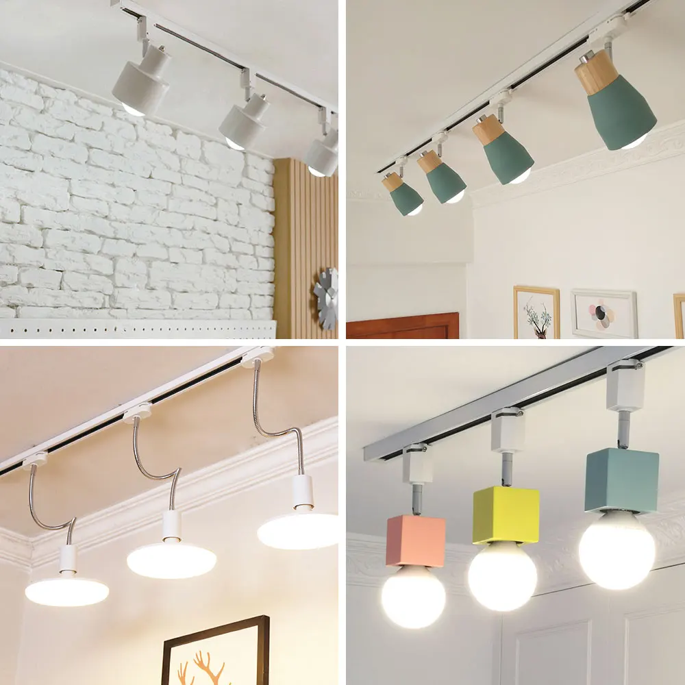 Горячая Распродажа, алюминиевый 2-проводной светодиодный Трековый светильник 1 м, 1,5 м, 2 м, рельсовый соединитель