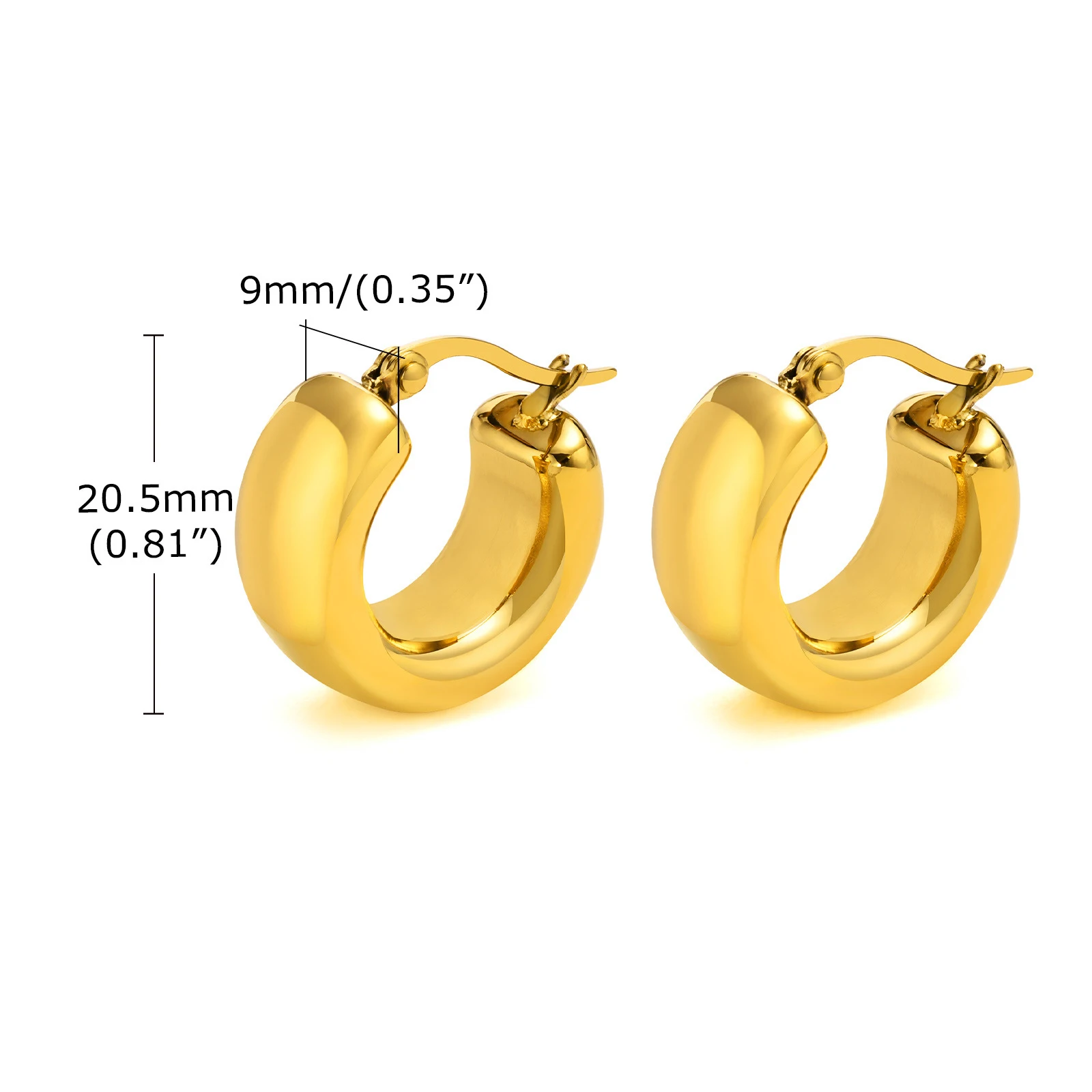 Fashion Dainty 18k Gold Plated Stainless Steel Jewelry Waterproof