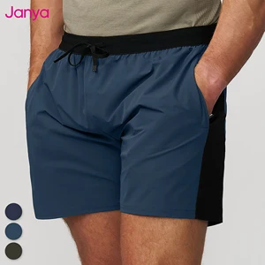 Janya Wholesale Men's Drawstring Sports Shorts for Summer Color-Block Gym Fitness Running Workout Casual Active Shorts