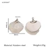 Silver Clamshell Charm
