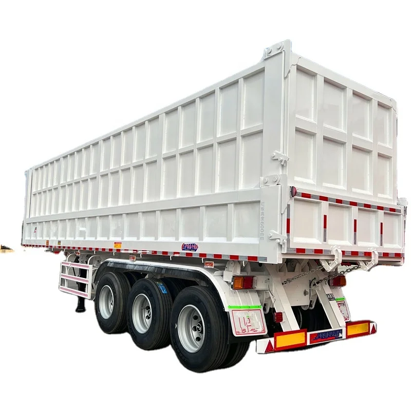 3 оси самосвал прицеп 60 тонн 80 тонн 35 CBM 40 CBM самосвал прицеп с гидравлический подъемник