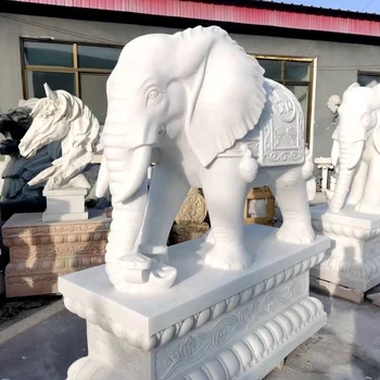屋外の庭の刻まれた石の大理石の動物の像象の像| Alibaba.com