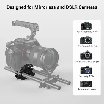 for SMALLRIG Universal 15mm Rail Support System with 15mm Rod Clamp and Quick Release Plate Camera Accessories - 2272 detail image