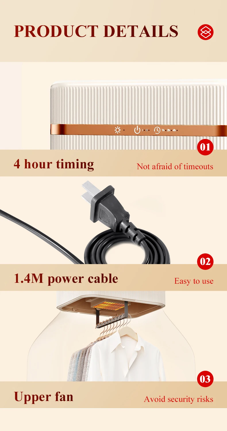 Imycoo New Arrival Uv Folding Portable Compact Clothes Dryer Machine