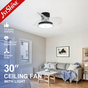 1stshine LED Ceiling Fan Small Size High Airflow Time Setting Plastic Blades Ceiling Fan with Light