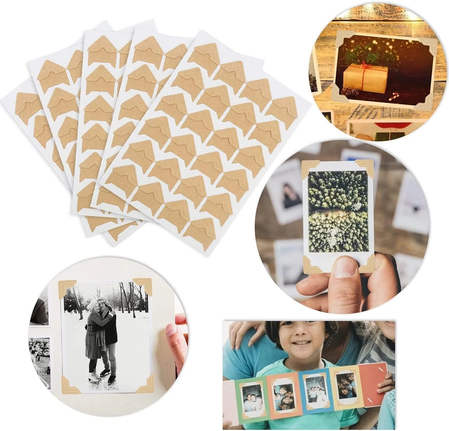 Photo Corner Stickers Picture Holder Frame Sticker Pvc Photo Corner