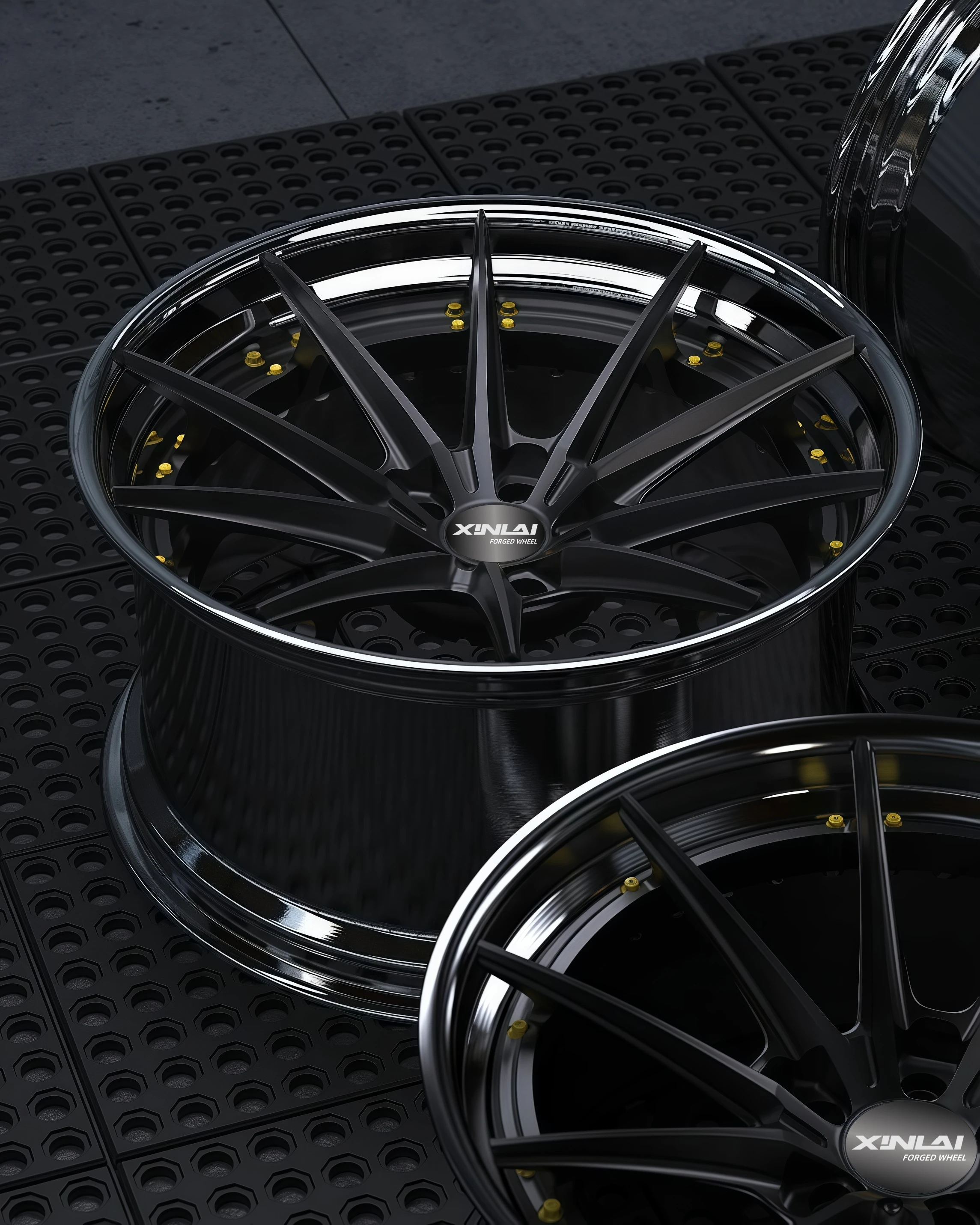 XINLAI Custom Deep Concave 5X120/114.3 18-22 Inch 2 Piece Passenger Car Aluminum Forged Wheel for Mercedes Benz Audi Porsche BMW - Image 3