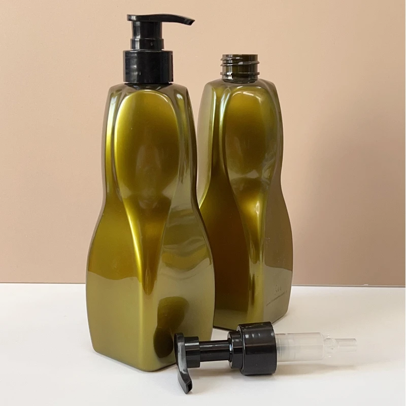 Factory 300ml 480ml PET Shampoo Container Liquid Plastic Emulsion Bottle