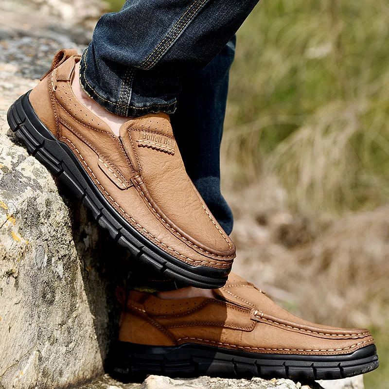 Men's Dress Shoes Handmade Genuine Leather Casual Shoes