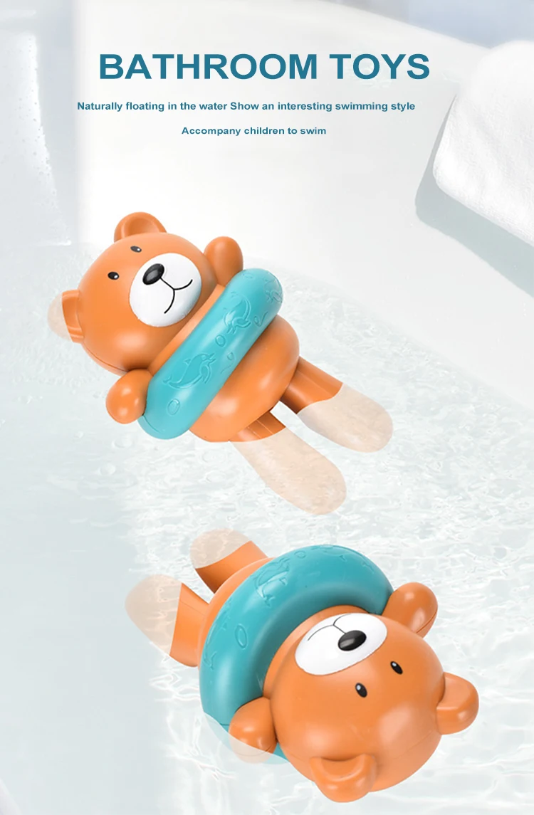 Bathroom Cartoon Bear Bathroom Toys For Kids, Swimming Water Plastic Baby Showering Bath Toys