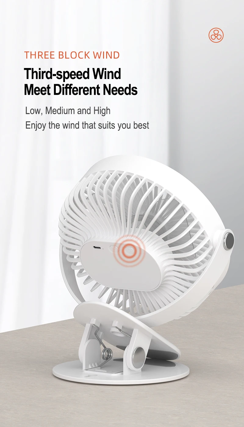 Table Fan, Portable, USB, Brushless - detail 16