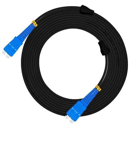 60M Armored Cable Fiber Optic Patch Cord LC-LC UPC SM 9/125 Duplex