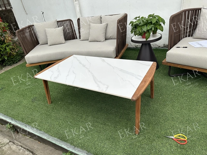 New modern waterproof and durable outdoor coffee table garden table factory