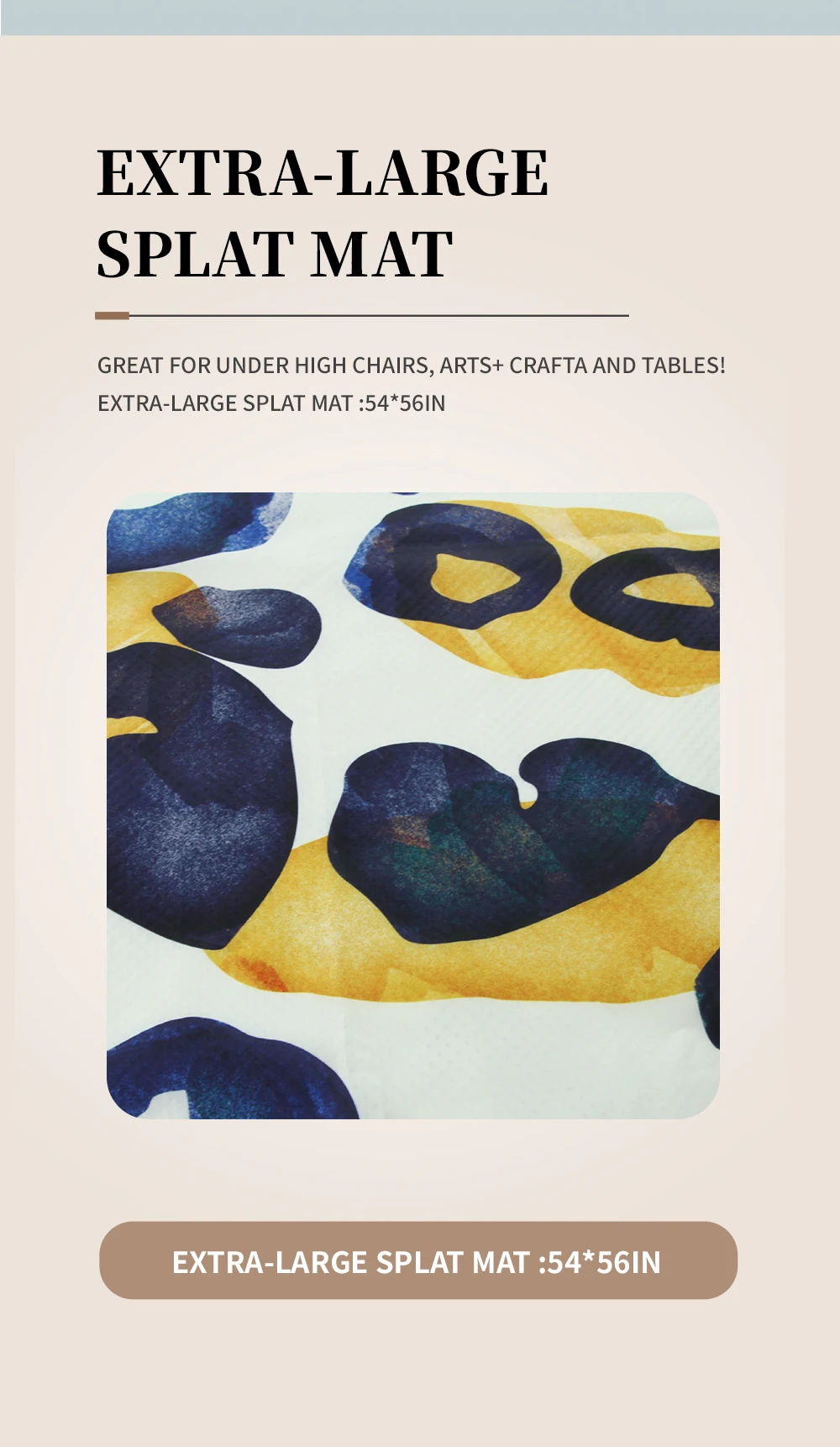 Washable Antislip Silicone Spot Highchair Split Floor Mat Baby Play