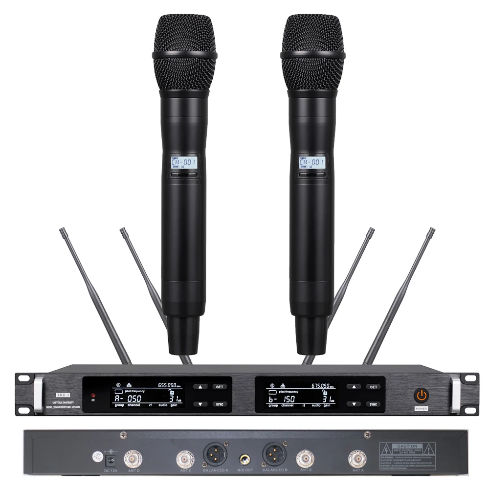 Hot Sale High-end Ur24d Uhf True Diversity Dual Beta87 Handheld Mic ...