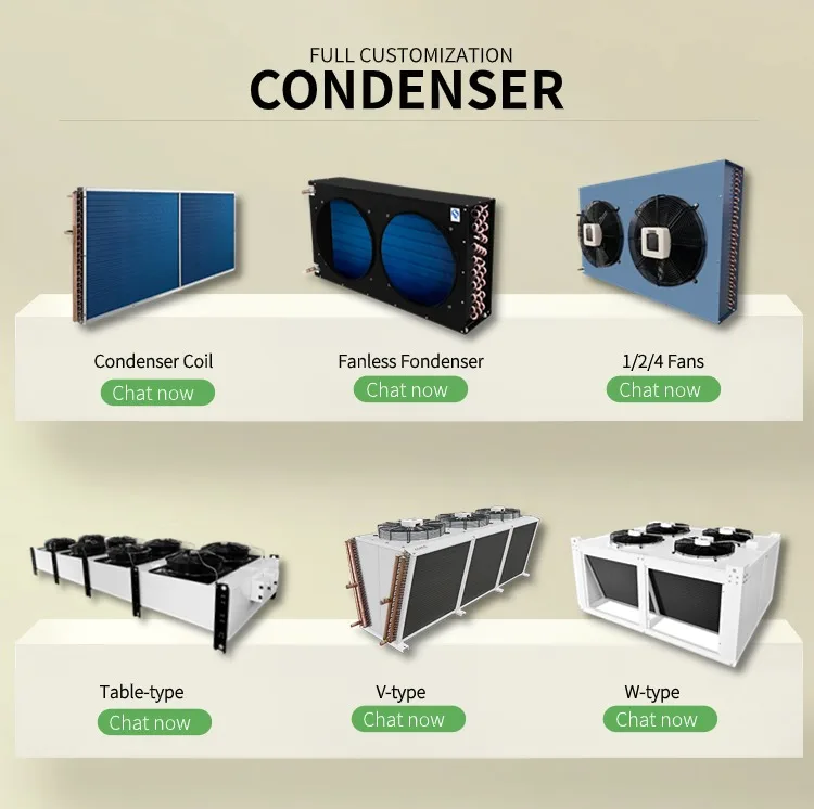 H-series Commercial Refrigeration Unit Heat Exchanger Air Cooled Condenser for Walk in Freezer Cold Room
