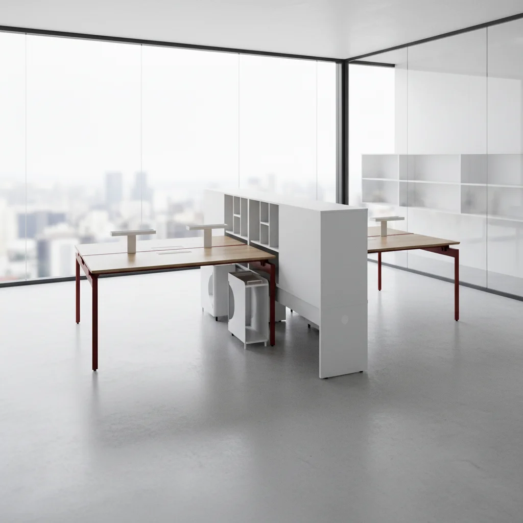 Simple Office Desk Steel Frame Design Basic Workspace Professional Setup Modern Business Desks Office Workstations 2