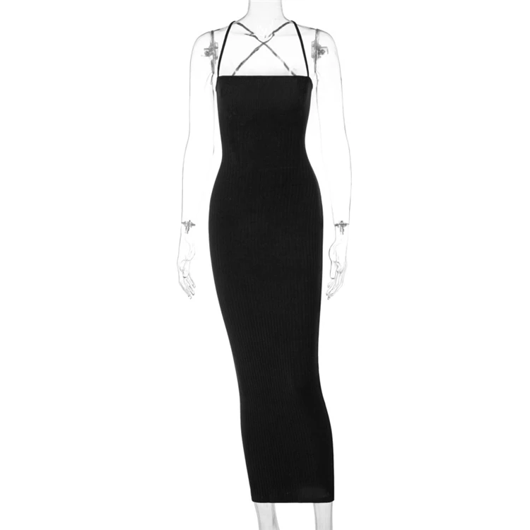 MOEN Suspender vestidos mujer Bodycon Sexy Women Clothing Long Maxi Dresses Woman Casual Dress